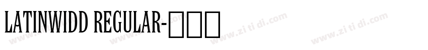 LatinWidD Regular字体转换
